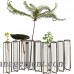 Williston Forge Doucet Metal and 9 Glass Test Tubes Jointed Vase WLFR8362